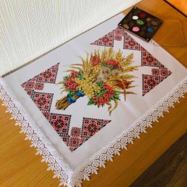 Рушник до Спасу з букетом колосків