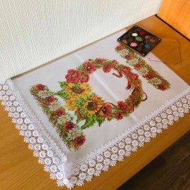 Рушник до Спасу з віночком із колосків