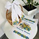 Рушничок синьо-жовті квіти