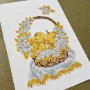Рушник до спасу сіро-золотий 